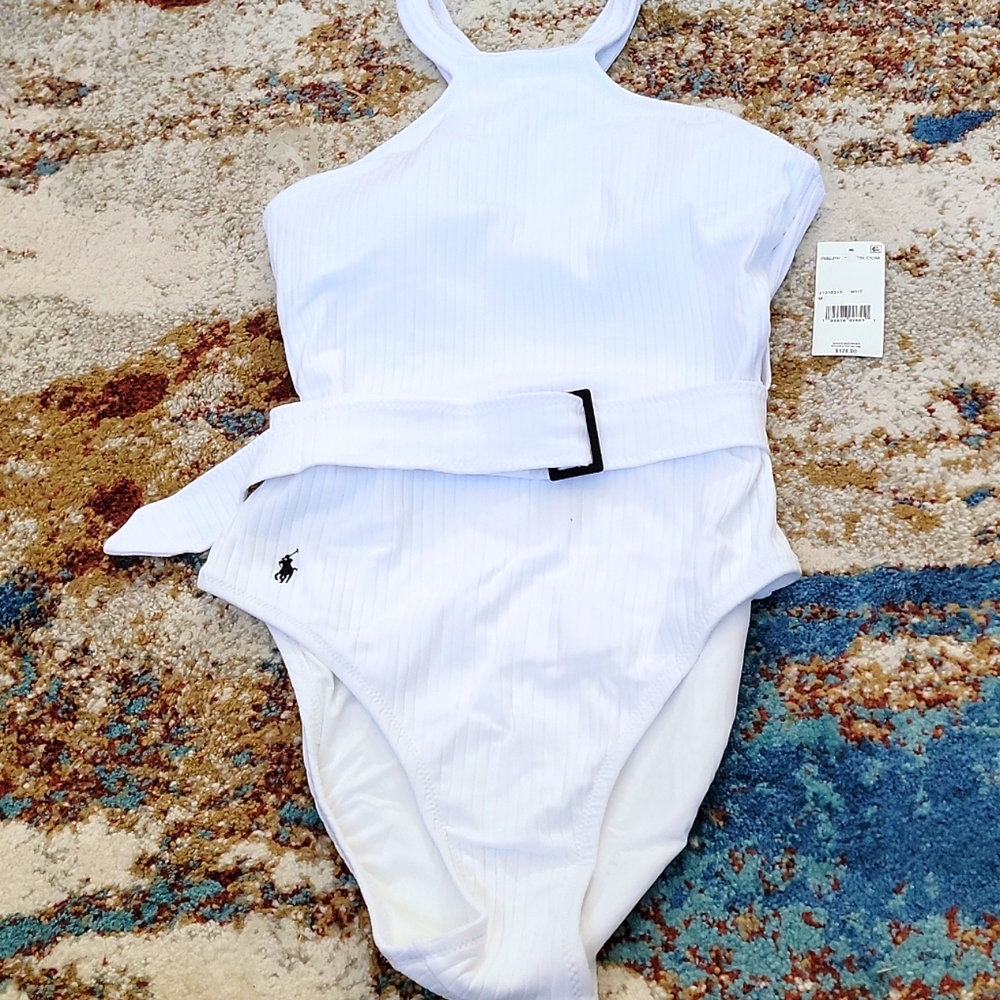 Ralph Lauren one piece Swimsuit white size M